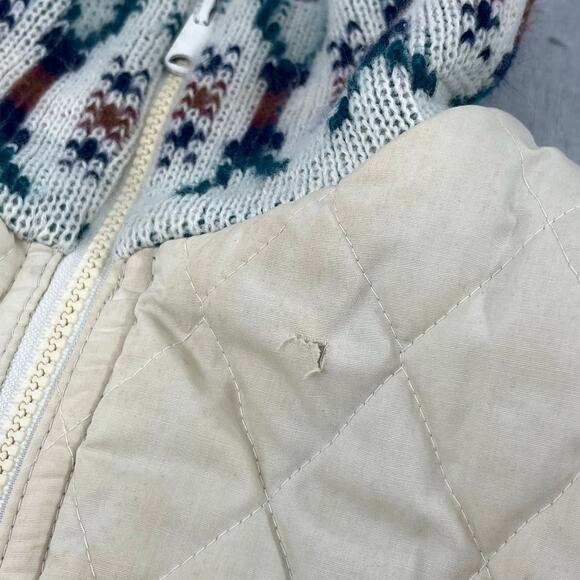 Vintage Junior Exchange Reversible Winter Knit Warm Full Zip Outdoors Ski Vest - Picture 7 of 15